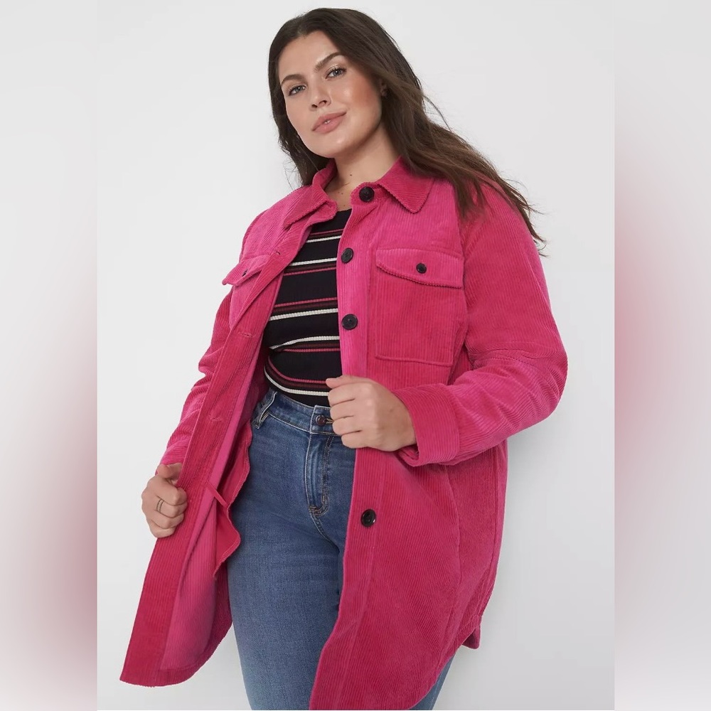 CORDUROY SHACKET Plus Size 18W